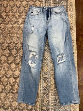 KanCan Light Blue Distressed Boyfriend Jeans